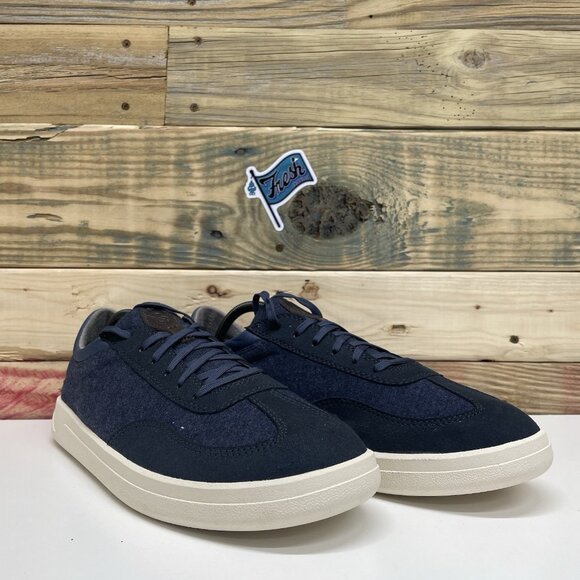 OluKai Puliki Drop-In Heel Casual Cotton Shoes Men’s Size 11.5 Indigo Suede - Picture 1 of 12